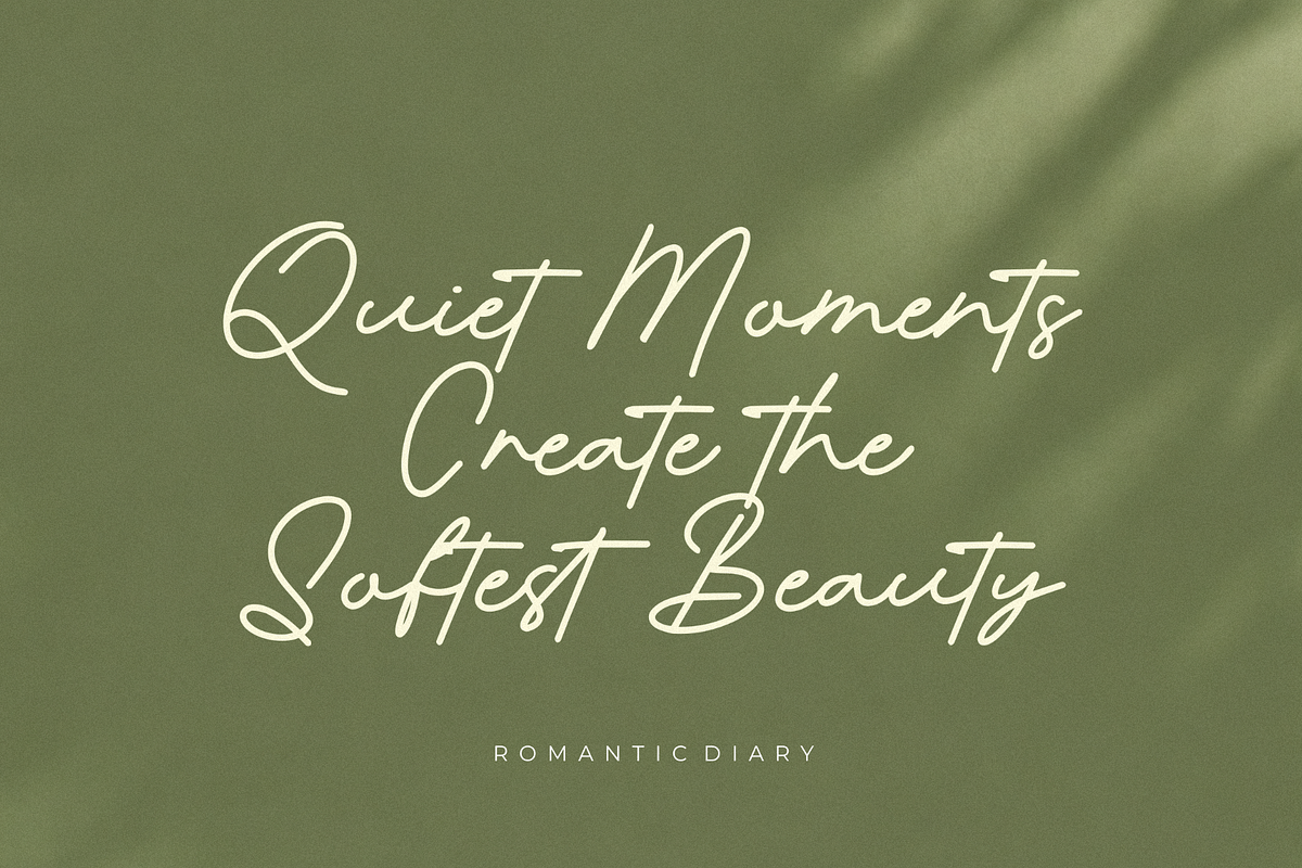 Romantic Diary - Signature Font, a Handwritten Font by figuree studio (Photo 2 of 10)