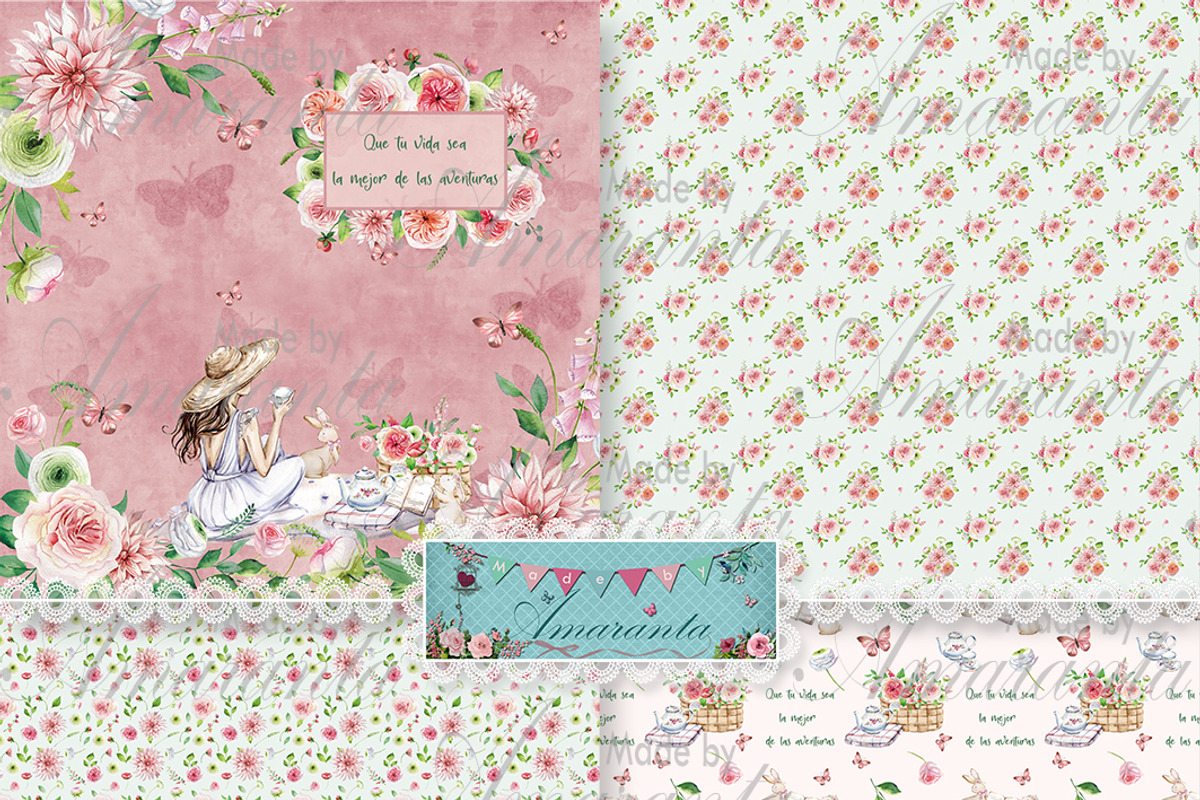 Vida - Romantic Spring Kit (No-AI), a Pattern Graphic by MadeByAmaranta (Photo 3 of 5)