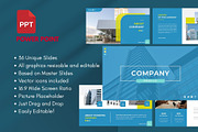 COMPANY PROFILE PowerPoint Template, a Presentation Template by Rizki Herdian (Thumbnail 1 of 6)