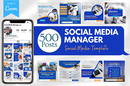 Social Media Manager -Canva Posts, a Social Media Template by Viral Content Design