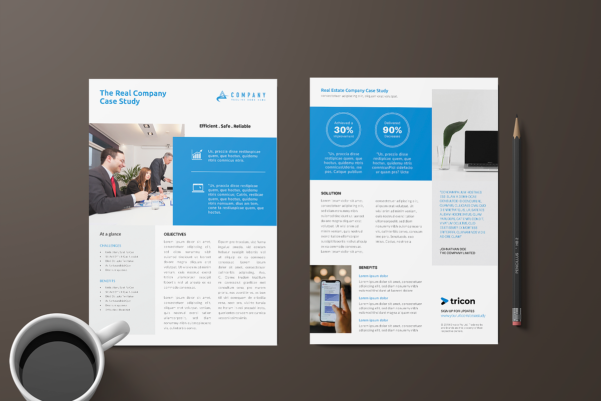 Case Study Template, a Flyer Template by Rongbaaz (Photo 1 of 2)