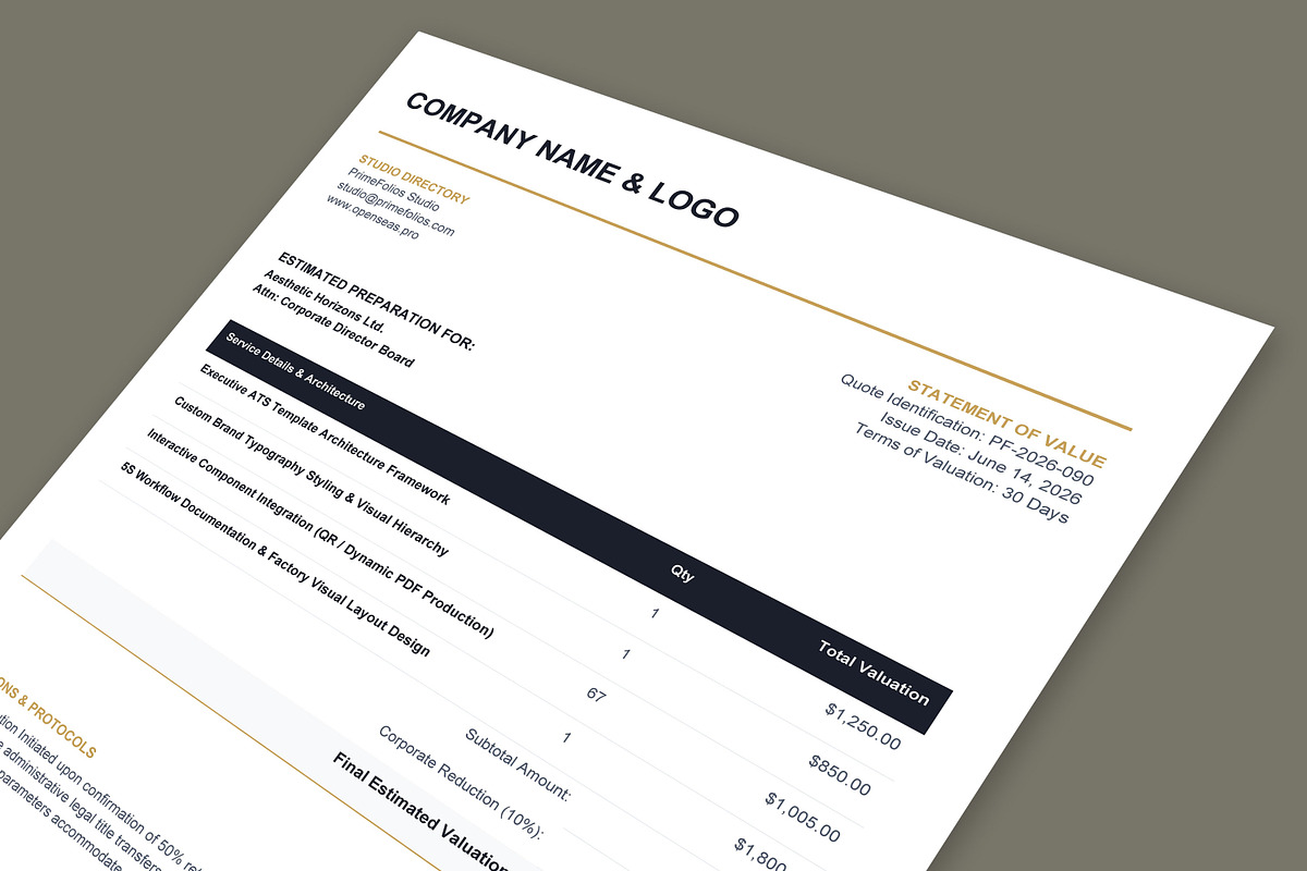Business Invoice / Quotation, a Stationery Template by Anjum Ilyas (Photo 3 of 4)