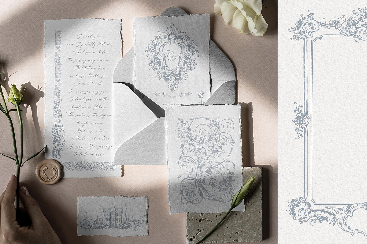 Baroque fine art clipart collection, an Illustration by Sensual Art (Photo 6 of 12)