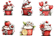 Whimsical Spring Cupcake Clipart, an Illustration by Designking (Thumbnail 2 of 5)