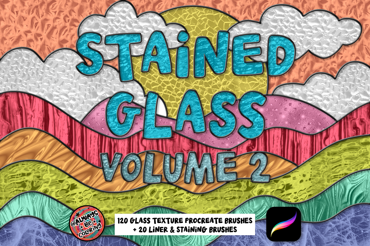Procreate Stained Glass Kit Volume 2, a Brush Add-On by AlwaysBeColoring (Photo 1 of 10)