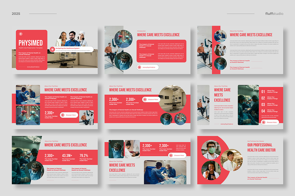 Medical Healthcare Google Slides, a Design Template by fluffstudio (Photo 2 of 4)