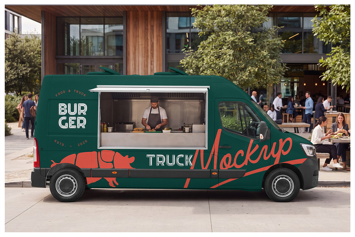 Food Truck Mockups - Vehicle Mockups, an Advertising Mockup by Mr.Mockup™ (Photo 11 of 14)