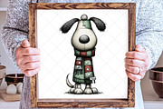 Whimsical Christmas Dogs Clipart, an Illustration by SinaCreation (Thumbnail 6 of 7)