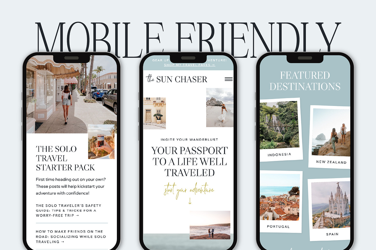 Showit Template for Travel Bloggers, a Websites & App Template by Lennox Creative Co. (Photo 4 of 6)