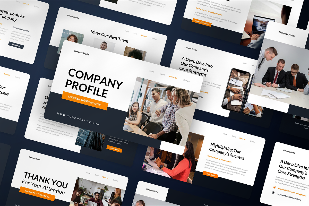 Company Profile Presentation Keynote, a Presentation Template by SquidPixey (Photo 7 of 7)