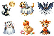 Halloween Animals Sublimation, an Illustration by DreamArtGraphic (Thumbnail 2 of 5)