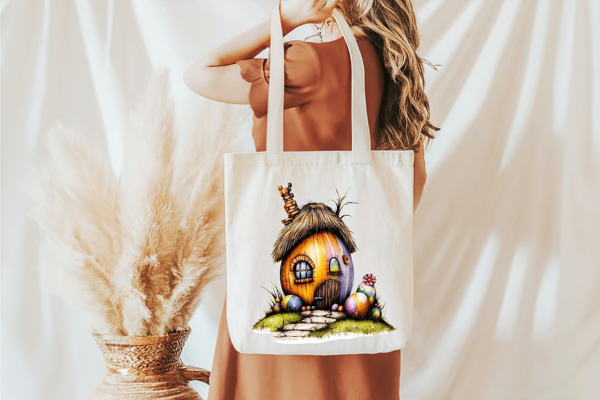 Whimsical Easter Egg House Clipart, an Illustration by designcity5 (Photo 5 of 5)