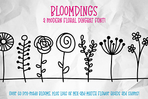 Bloomdings: Abstract Floral Dingbats