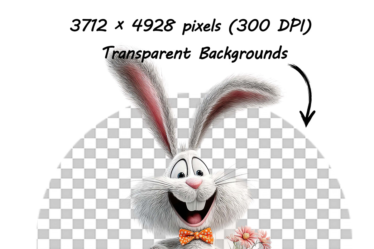 Whimsical Bunny Easter Clipart, an Illustration by one-touch (Photo 7 of 15)