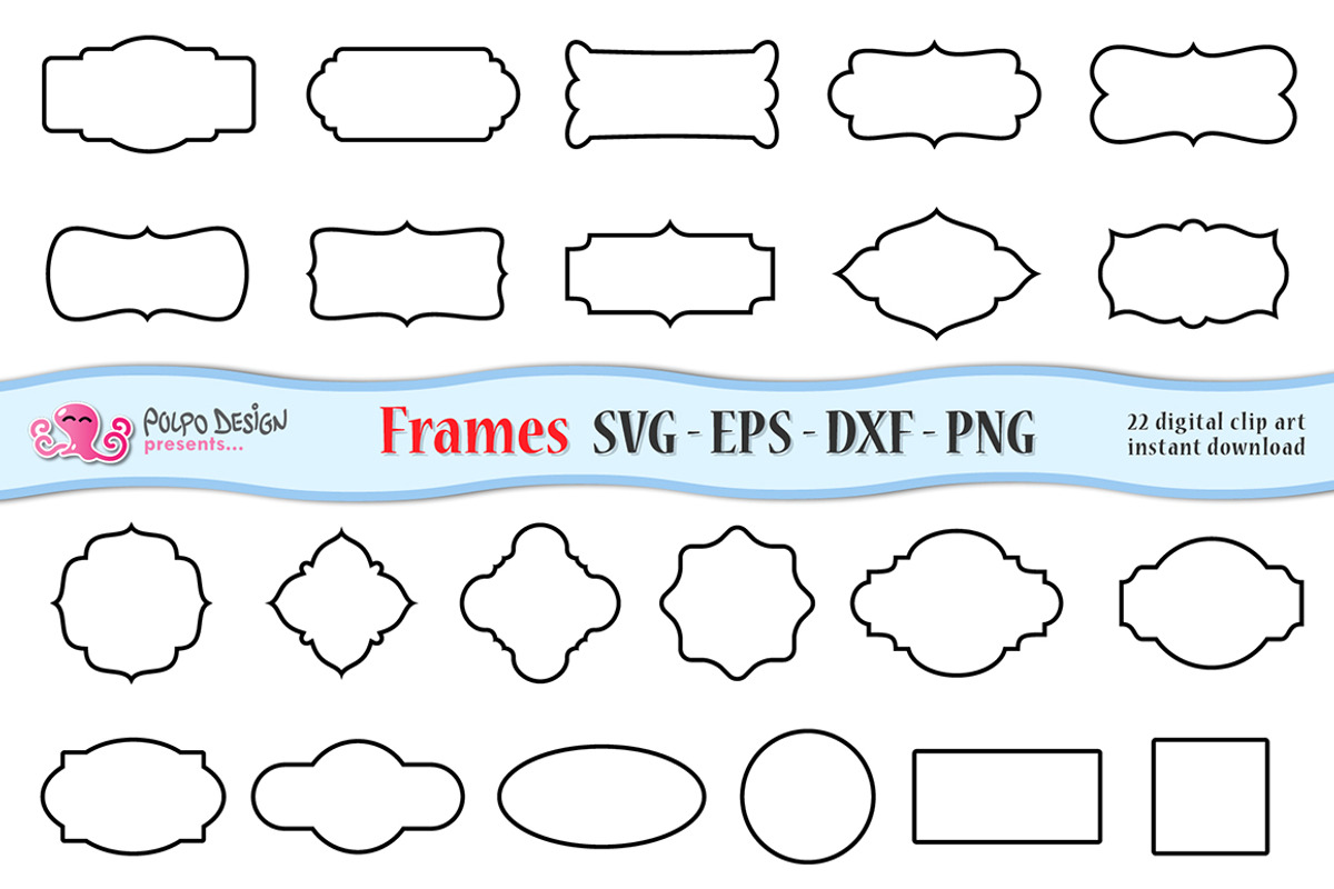 SVG Frames clip art, an Object Graphic by PolpoDesign (Photo 1 of 2)