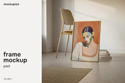 DIN A Leaning Chair Frame Mockup, a Household Mockup by mockupize (Thumbnail 1 of 7)