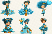 Quirky Valentine Day Woman Clipart, an Illustration by DreamCafeArt (Thumbnail 2 of 7)