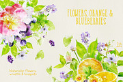 Watercolor Flowers, an Illustration by TheSeventhDesire (Thumbnail 1 of 6)