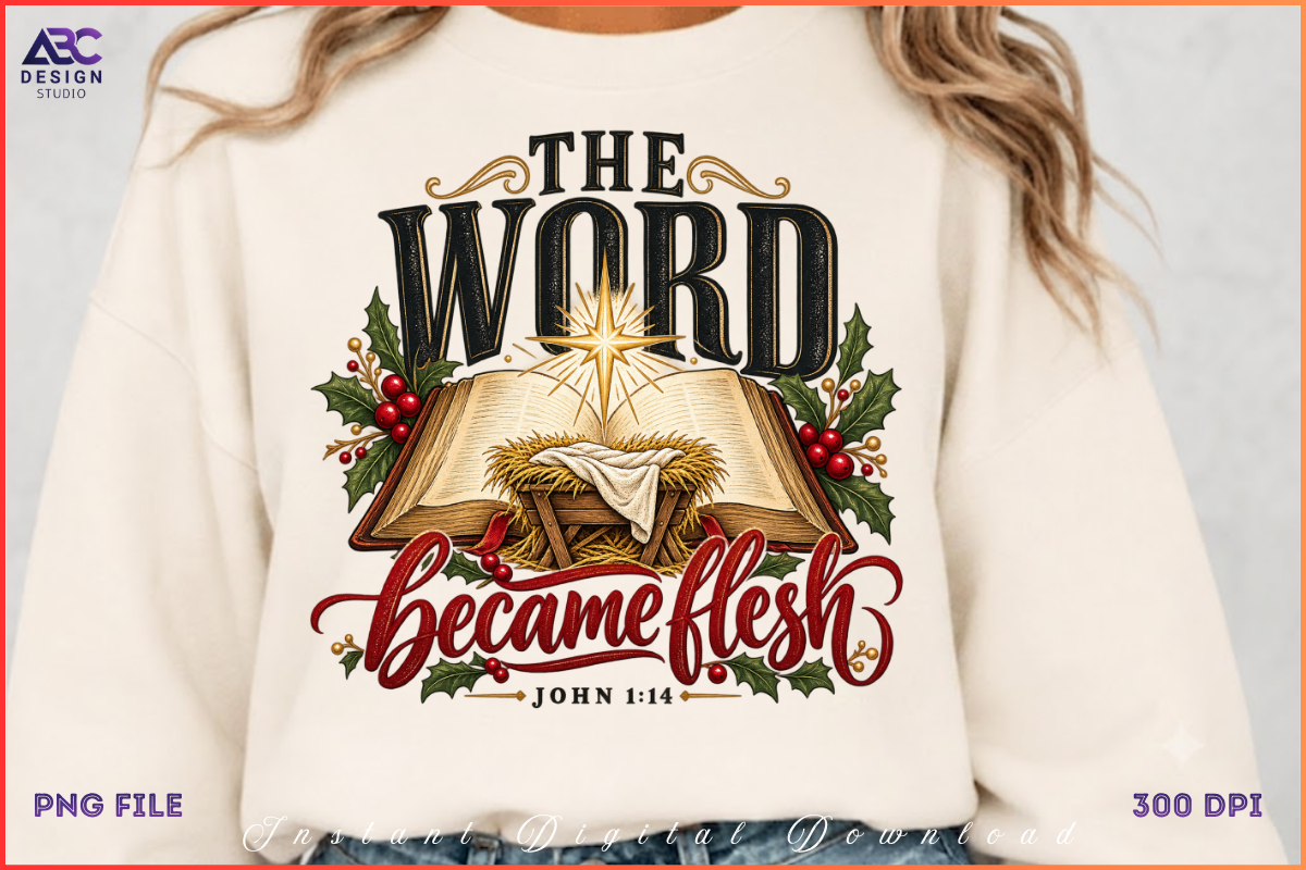 Bible Verse Christmas PNG Bundle, an Object Graphic by Ink Gallery (Photo 5 of 5)
