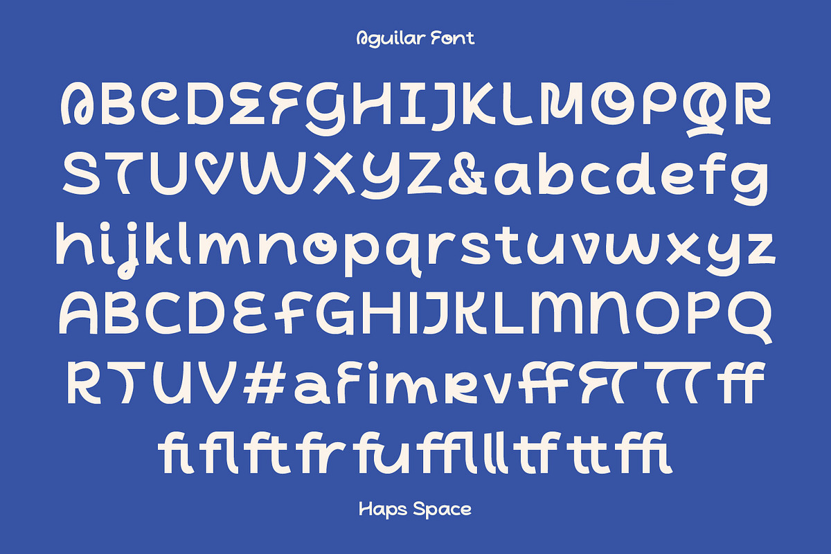 Aguilar - Playful Display, a Sans Serif Font by Haps Space (Photo 11 of 14)