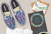 Watercolor Greenery, a Texture Illustration by Graphobia (Thumbnail 8 of 9)