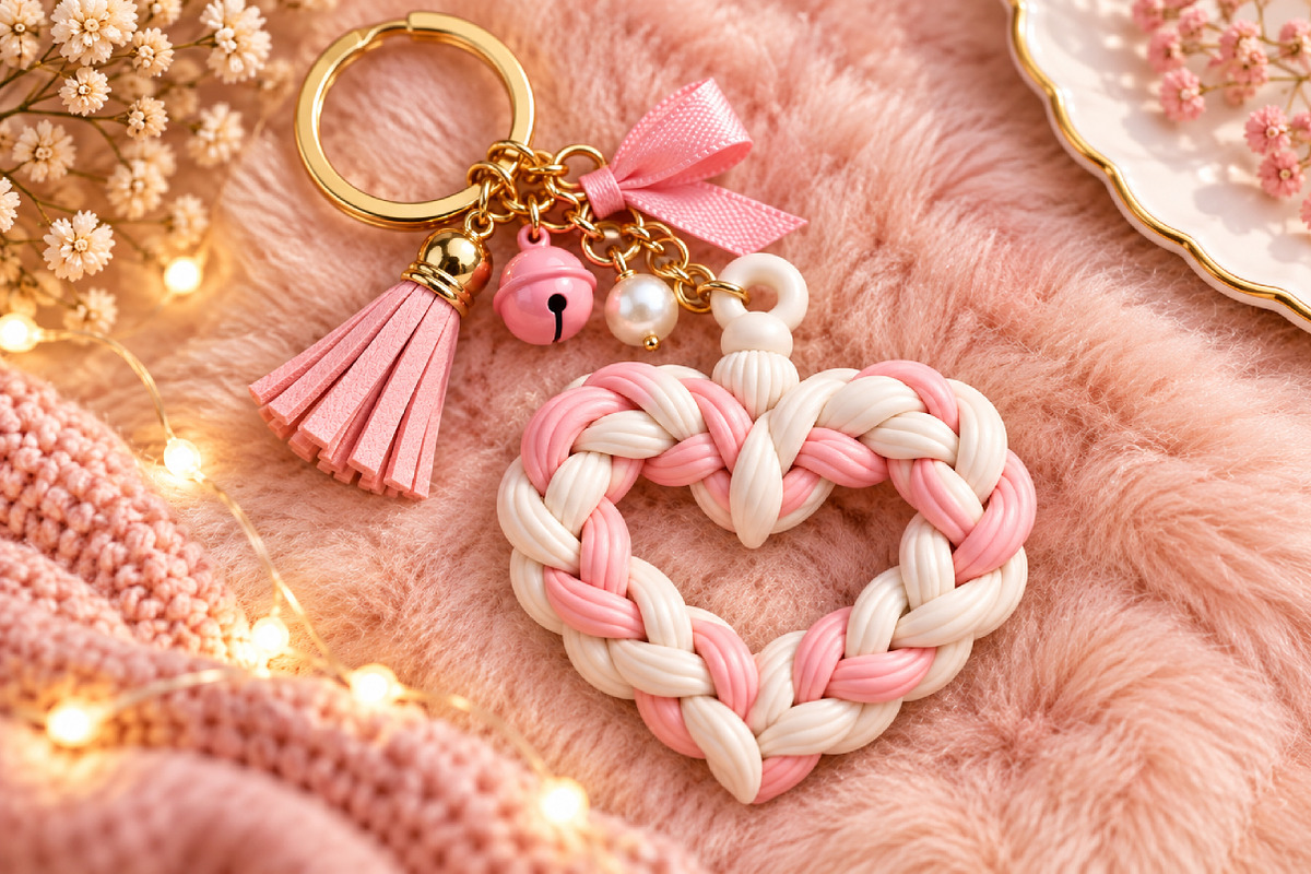 Crochet Braided Heart Keychain STL, an Object 3D Model by Layerology (Photo 3 of 4)
