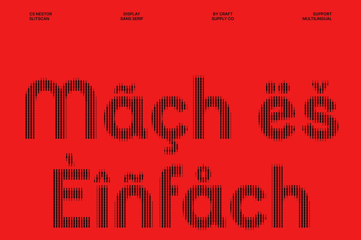 CS Nestor Slitscan, a Sans Serif Font by Craft Supply Co. (Photo 7 of 8)