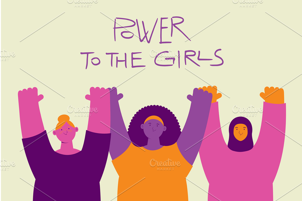 Diverse beautiful happy women, a Person Illustration by sceptical cactus
