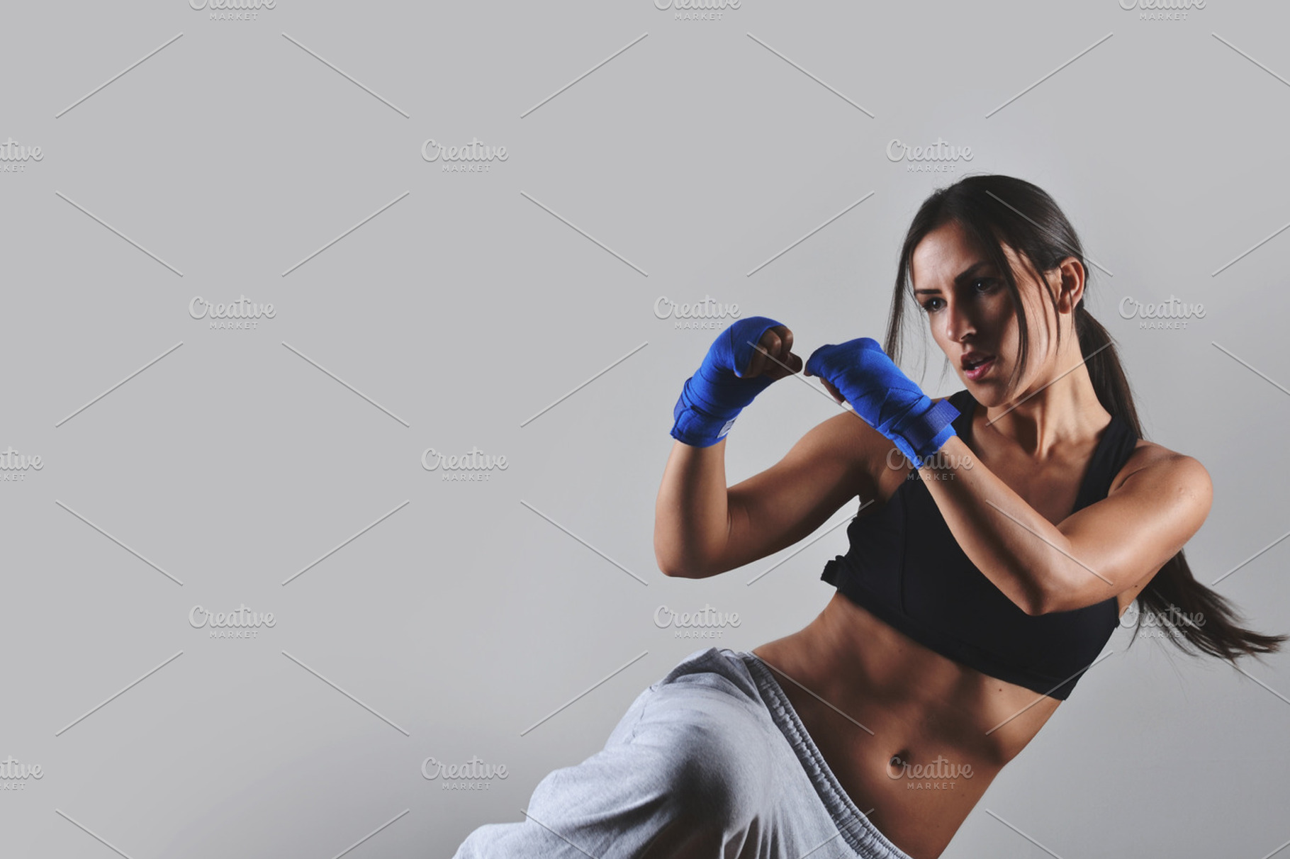 Ready to fight featuring woman, young, and sport