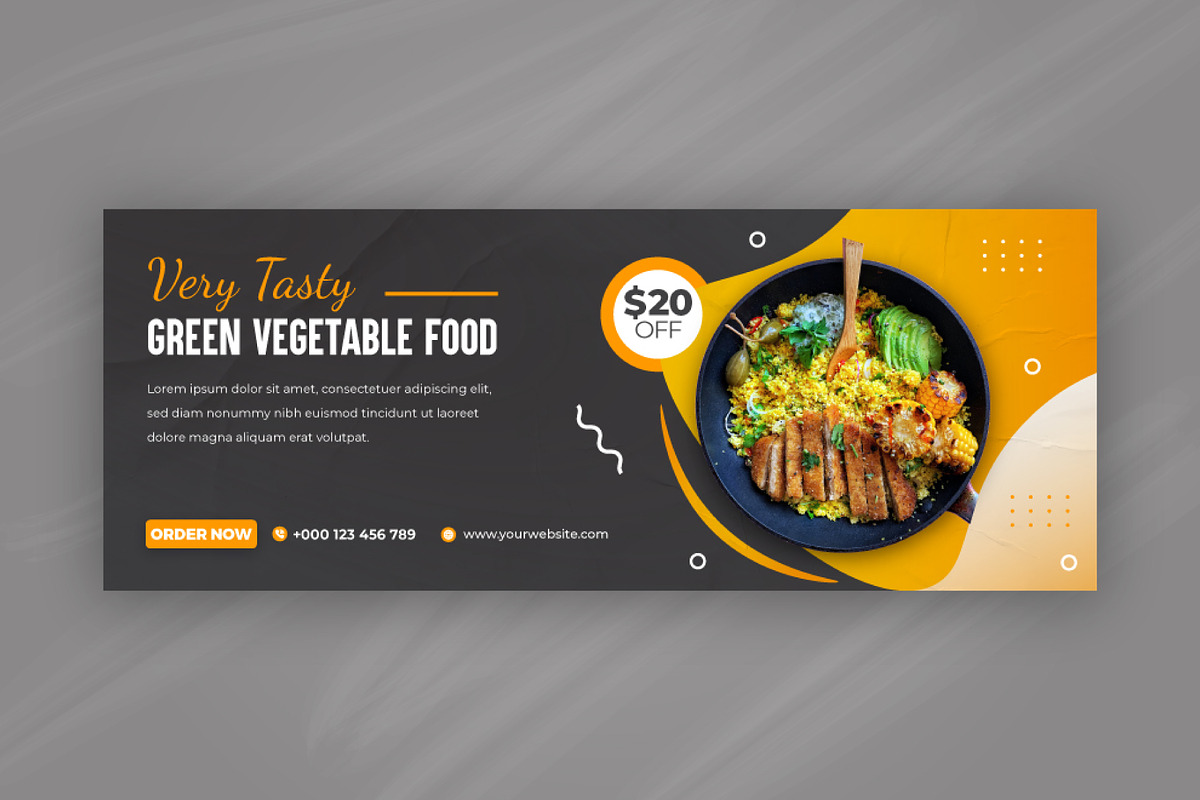 Food Vegetable Facebook Cover, a Social Media Template by Mk_Studio (Photo 4 of 9)
