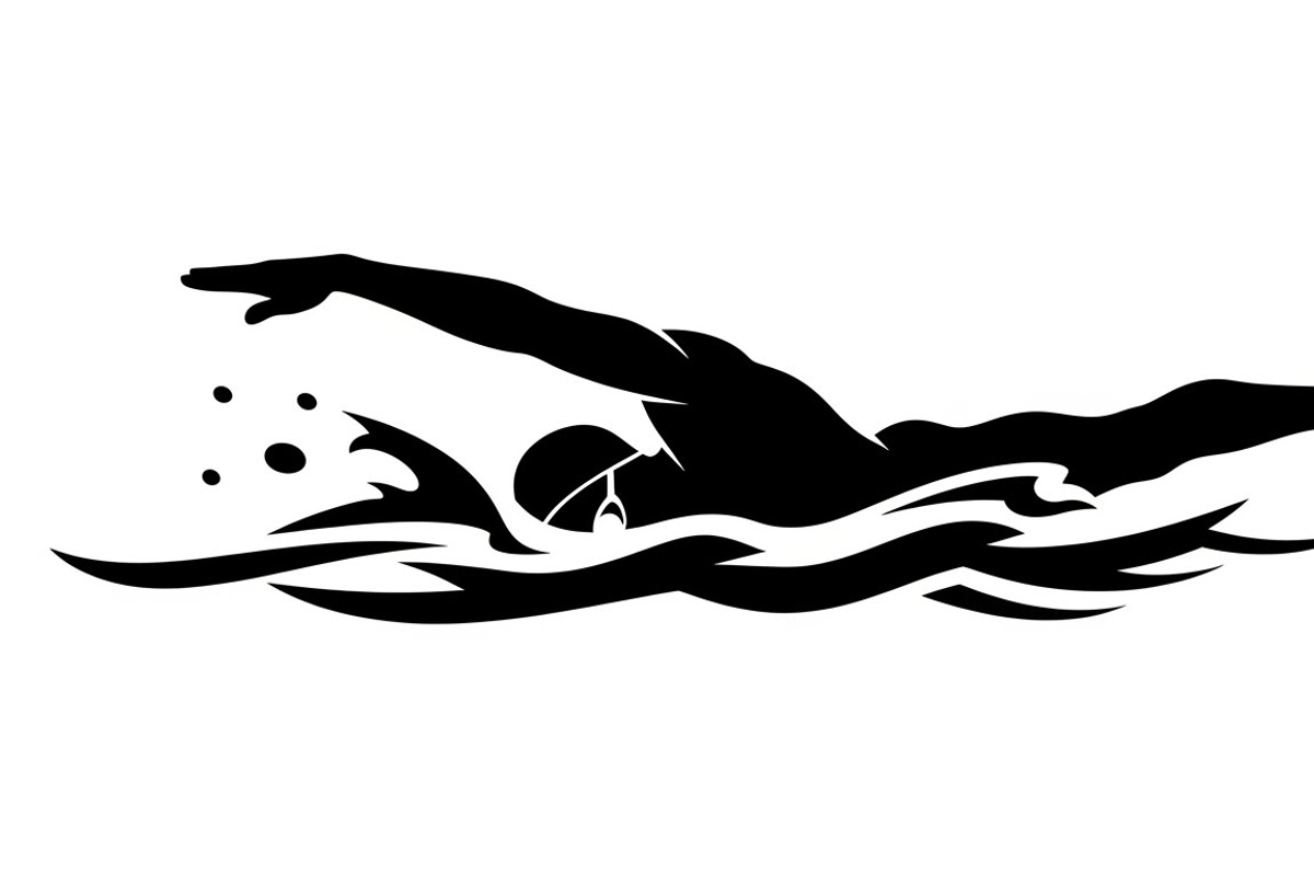 A dynamic Swimming Action Silhouette, an Illustration by Amazin_art (Photo 7 of 31)