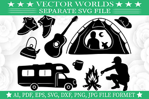 Winter Camp Fire SVG, Camp Fire SVG