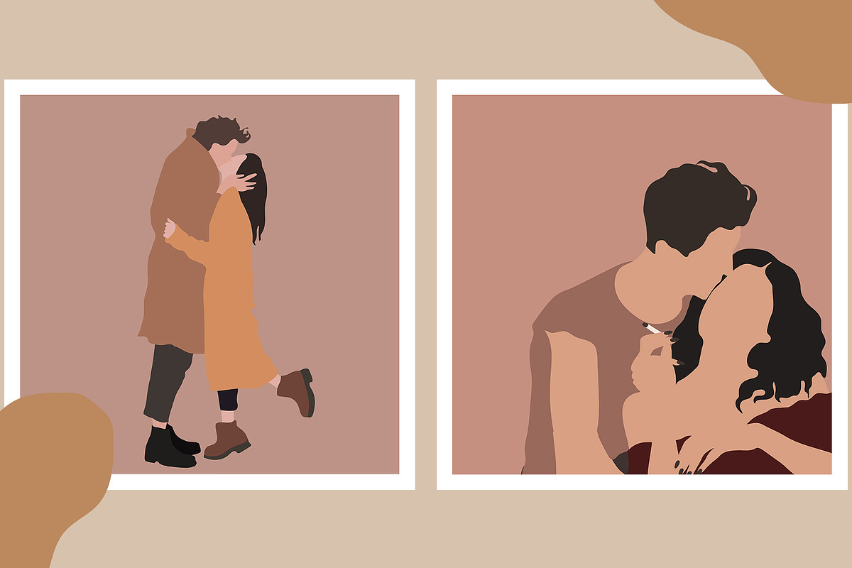 The Lovers Minimalist Graphic Art, a Decorative Illustration by Miracles Everywhere (Photo 3 of 12)