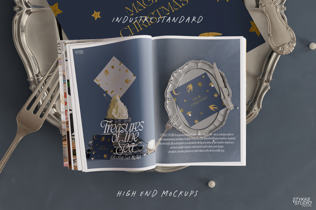 TREASURES OF THE SEA blue mockup, a Household Mockup by Stykke Studio (Photo 2 of 9)