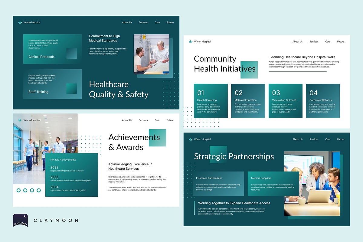 Modern Hospital Profile Presentation, a Presentation Template by Claymoon Lab (Photo 4 of 6)