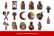50 Cottagecore Witch Clipart PNG, a Seasonal Illustration by Luxe (Thumbnail 3 of 4)