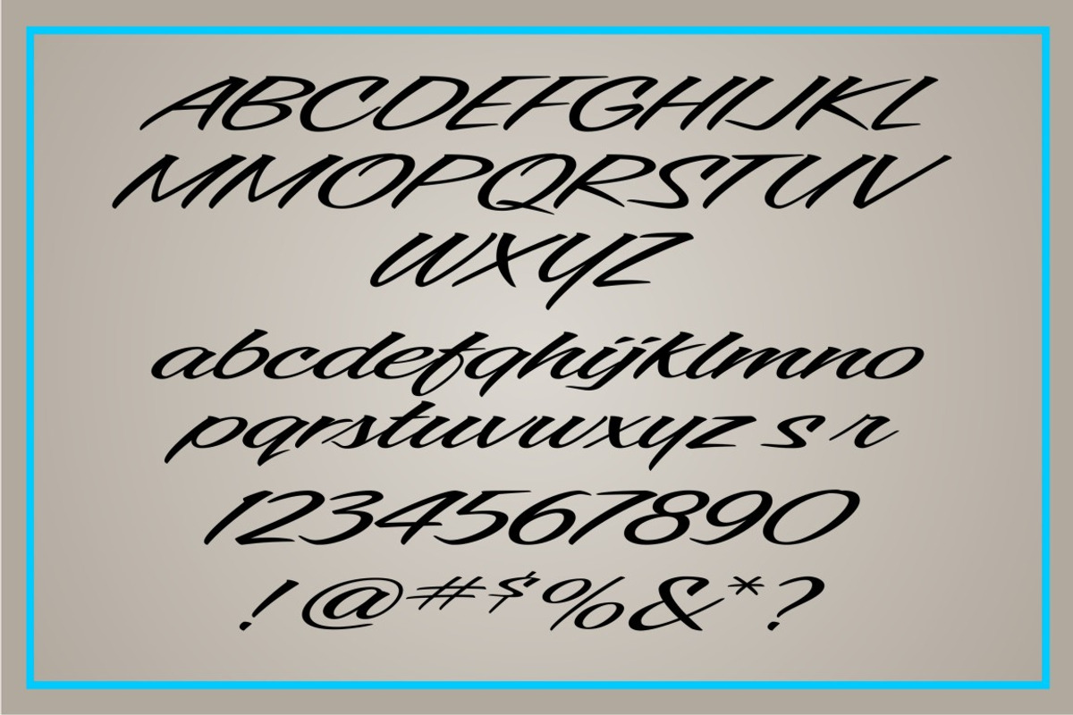 Quick Script, a Script Font by Art And Sign Unlimited (Photo 2 of 2)