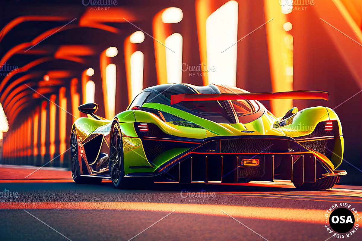 Supercar in the City Illustration, a Wallpaper Graphic by Other Side Art (Photo 2 of 8)