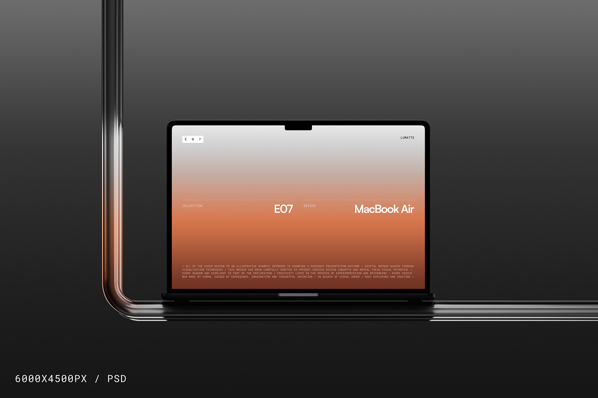 MacBook Air Collection E07 Mockup 2, a Mac Mockup by Lumatte (Photo 1 of 5)