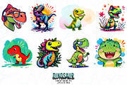 20 Groovy Dinosaur Clipart Bundle, an Illustration by Sofia's Fashion (Thumbnail 3 of 3)