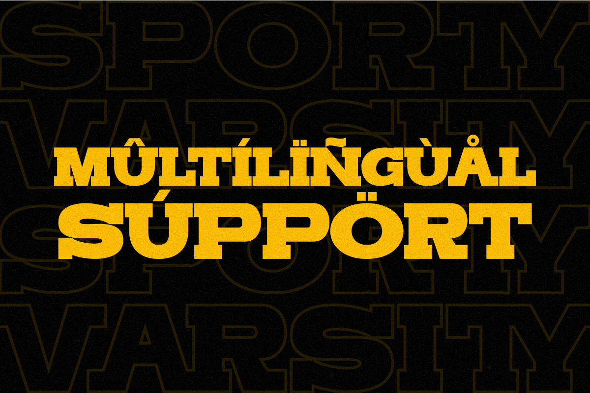 Sporty Varsity - Condensed Slab, a Slab Serif Font by Pian45 Studio (Photo 5 of 10)
