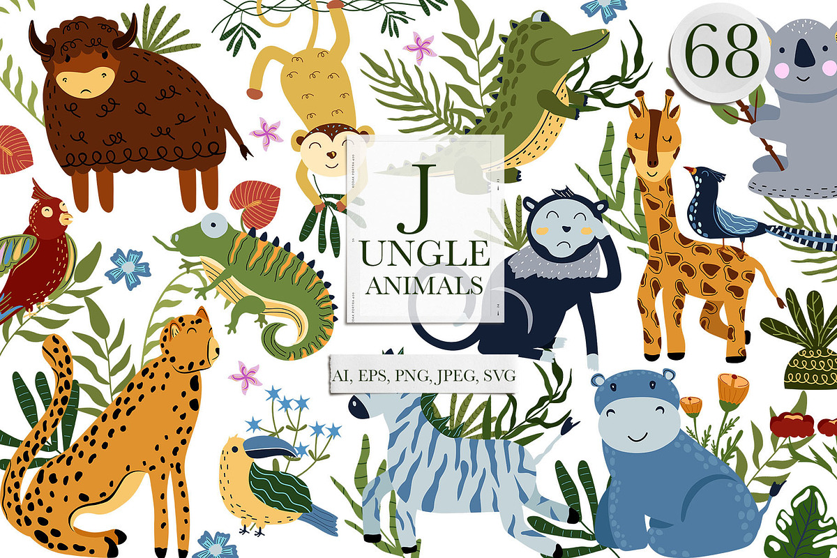 Jungle Animals collection, an Animal Illustration by Usis (Photo 1 of 20)