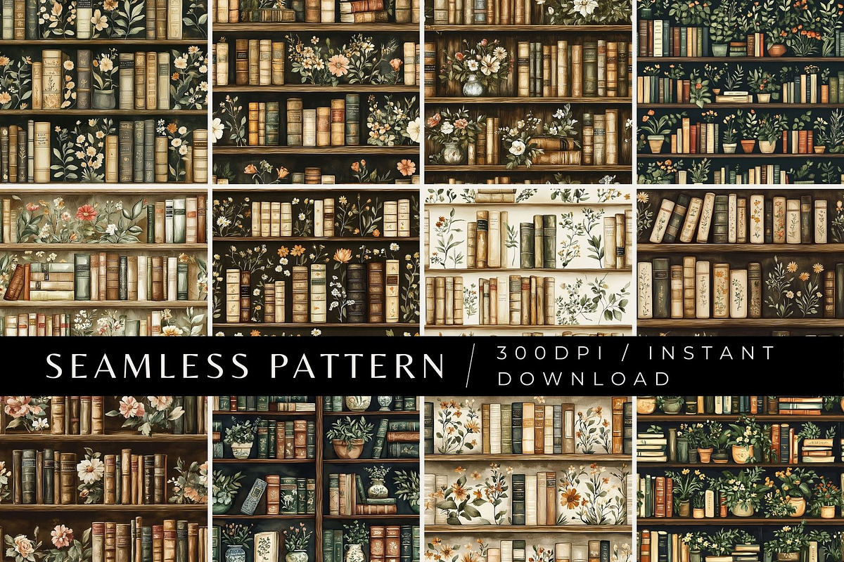 12 Scholarly Botanica Patterns, a Pattern Graphic by Inknfolly (Photo 1 of 7)