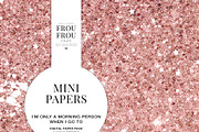 Rose Gold Pink Black Mini Papers, a Pattern Graphic by Frou Fou Craft (Thumbnail 7 of 7)