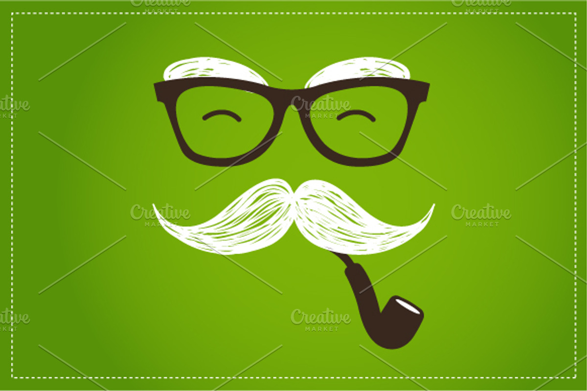 set of Hipster Christmas cards, a Decorative Illustration by Marish (Photo 3 of 4)