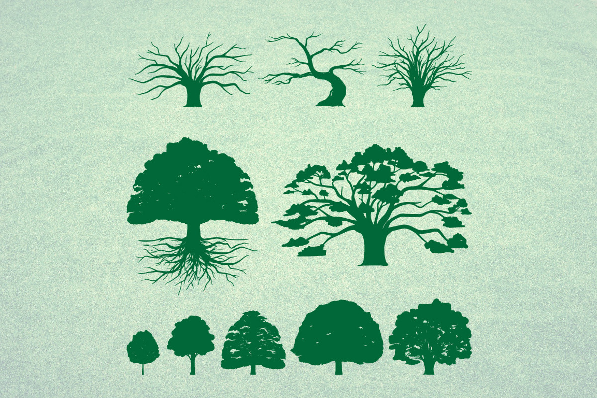 Oak Tree Silhouette Illustration, an Illustration by jongcreative (Photo 2 of 3)