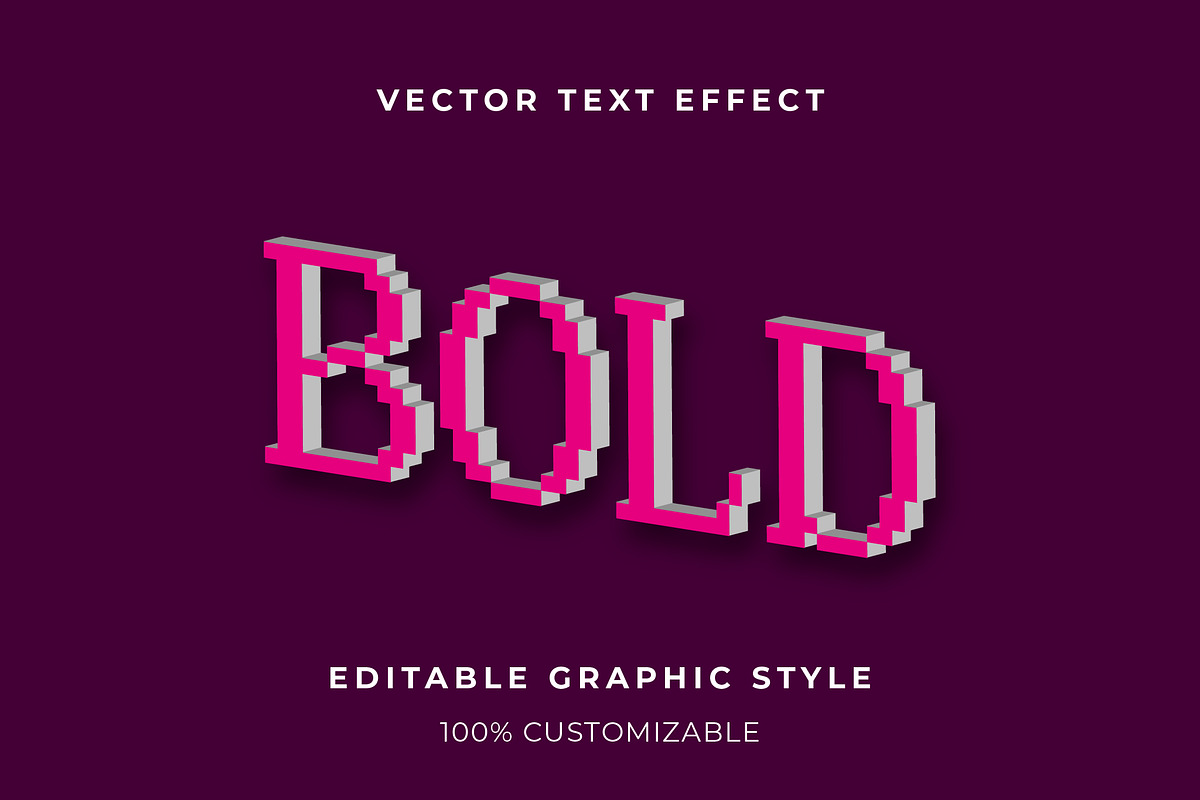 Pixel Isometric Text Effect