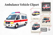 Ambulance Vehicle Clipart, a Graphic by Artnoy (Thumbnail 1 of 5)