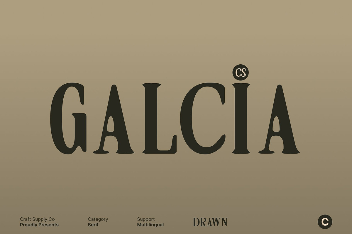 CS Galcia Drawn, a Serif Font by Craft Supply Co. (Photo 1 of 8)
