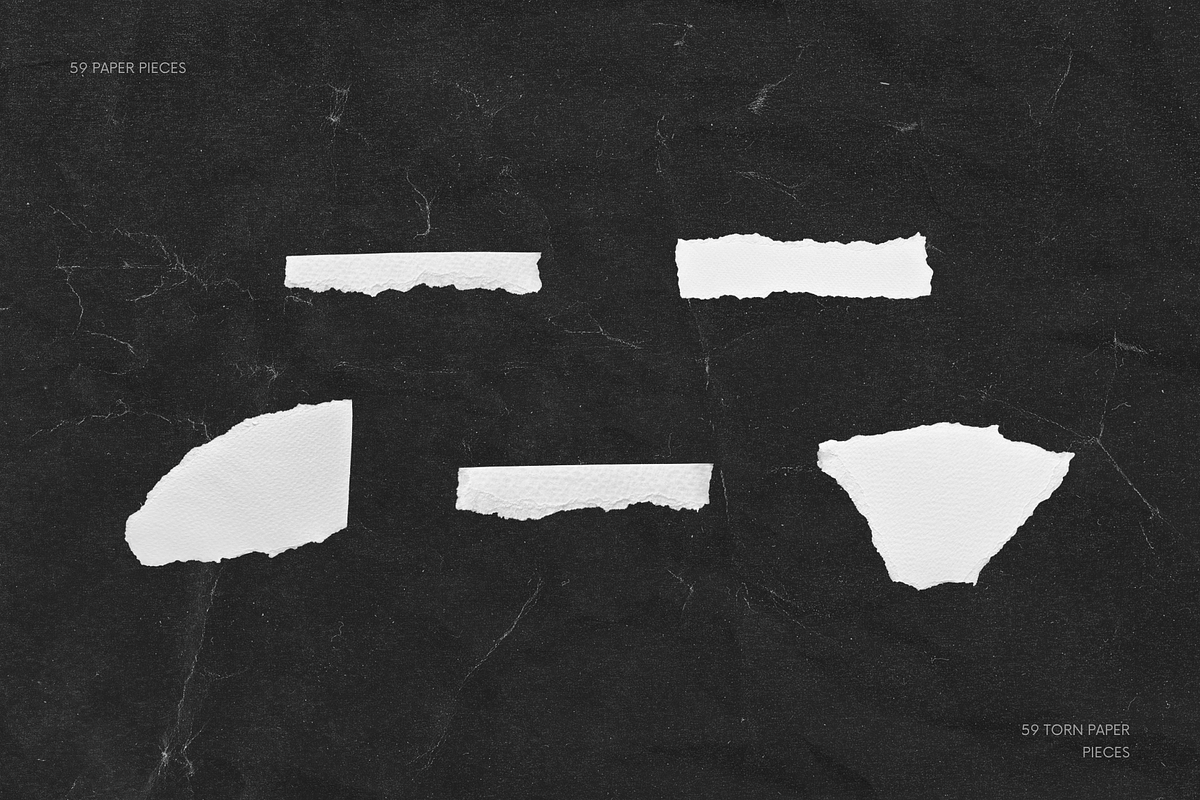 59 White Torn Paper Textured Pieces, a Texture Graphic by Ksuview (Photo 10 of 13)